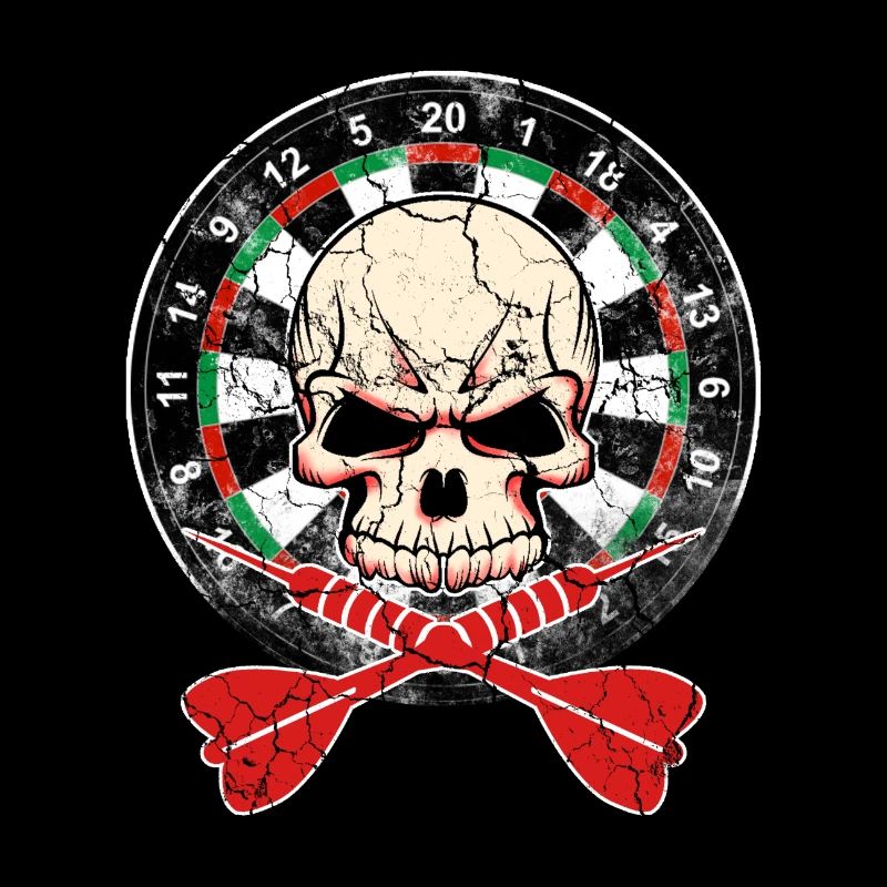 Dartboard Gift Darts Throwing Arrow Skull