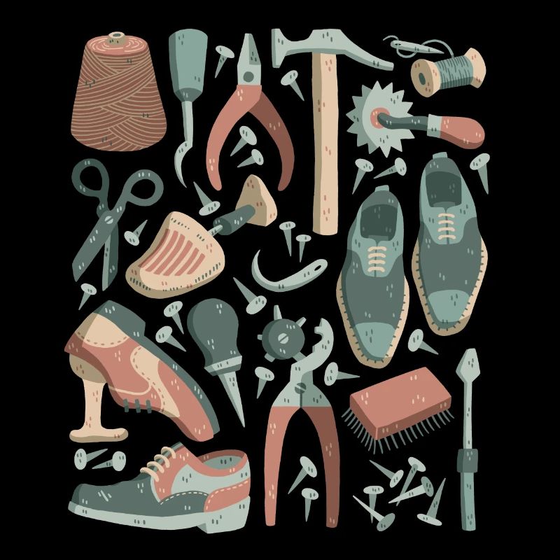 Cobbler, shoemaker - lasts, tools