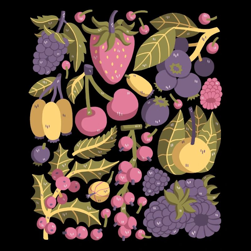 Berries: strawberries, raspberries, blueberries, cherries