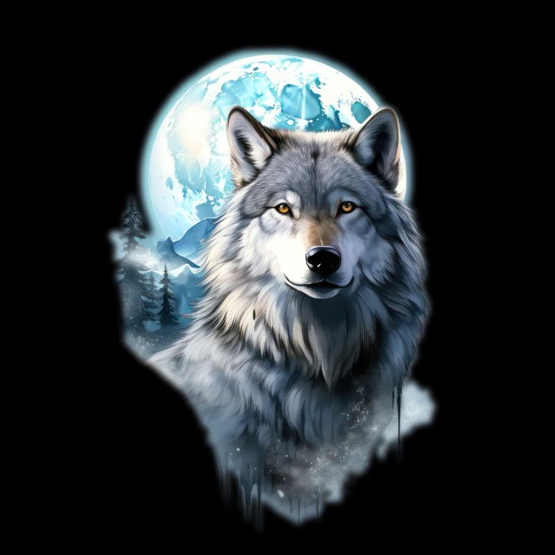 Wolf Mond Wald