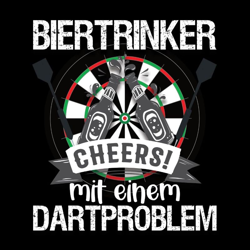 Herren Biertrinker mit Dart-Problem, Dartspieler,