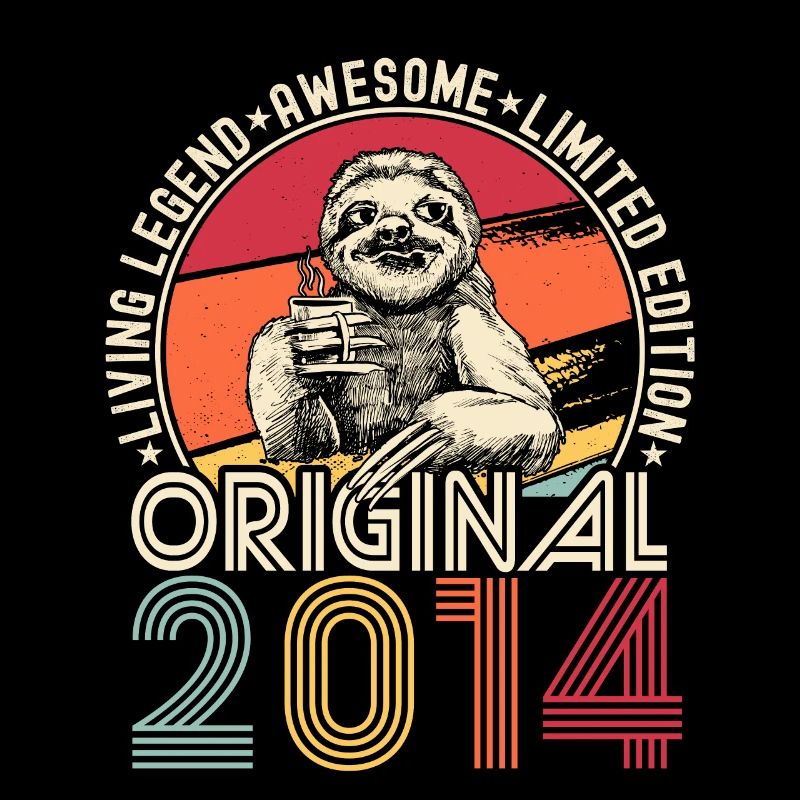 2014 Birthday vintage vintage sloth gift