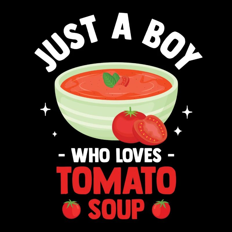 Nur ein Junge, der Tomatensuppe liebt