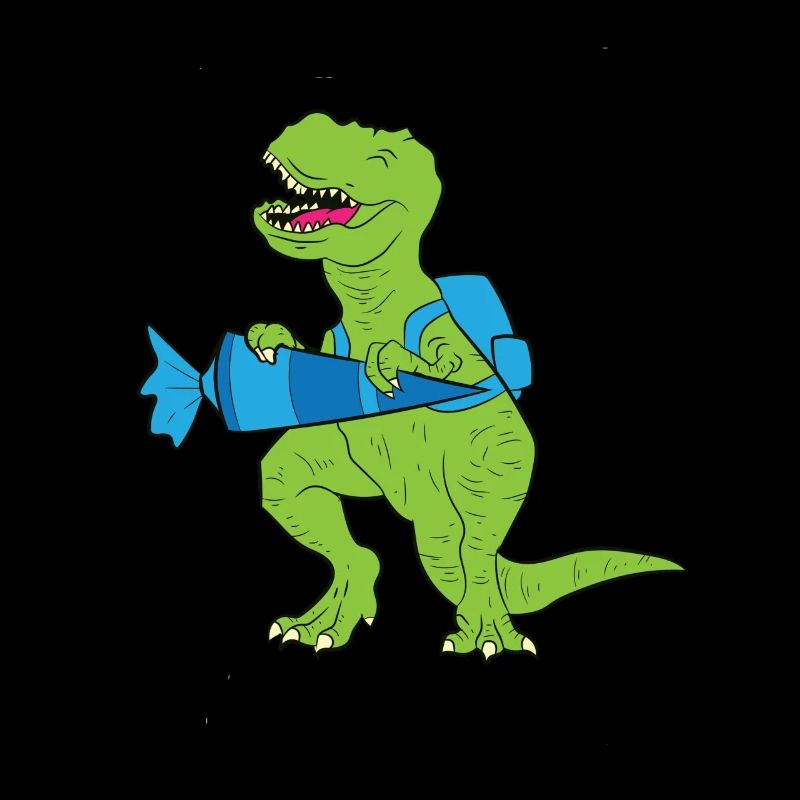 T-Rex Dinosaurier Dino Einschulungs Schulkind