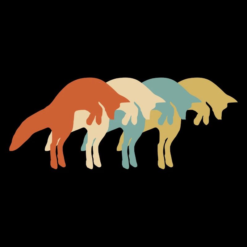 Fox Jump Retro Fox Vintage Foxes