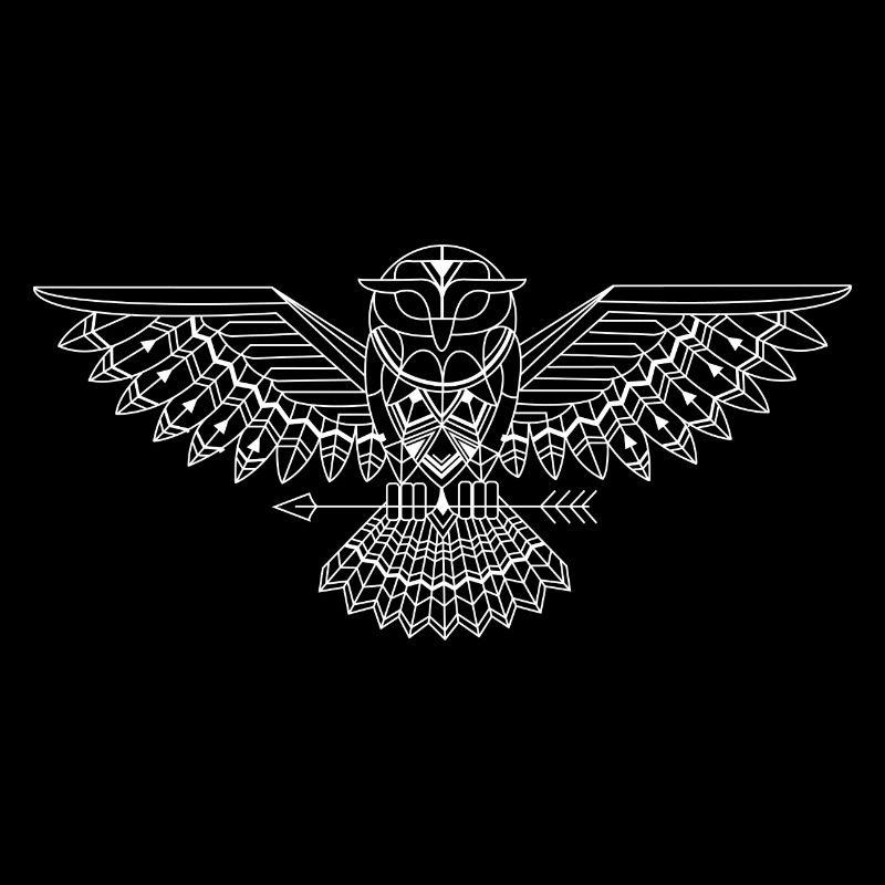 graphiques hibou blanc