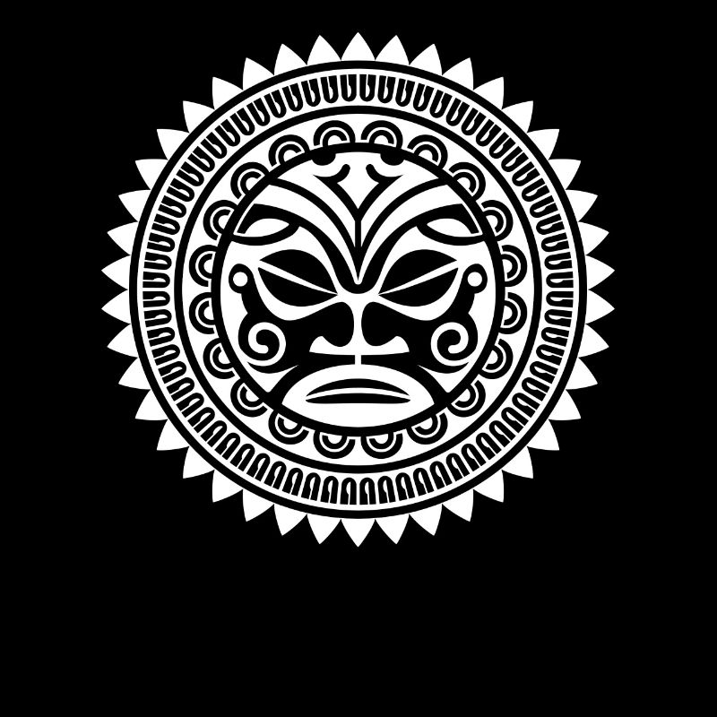 Polynesian Tattoo Circle Sonnengesicht