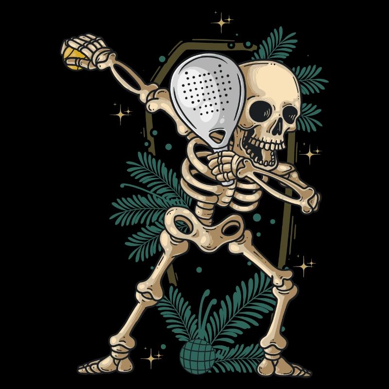 Halloween Padel Dabbing Skeleton Padel Racket