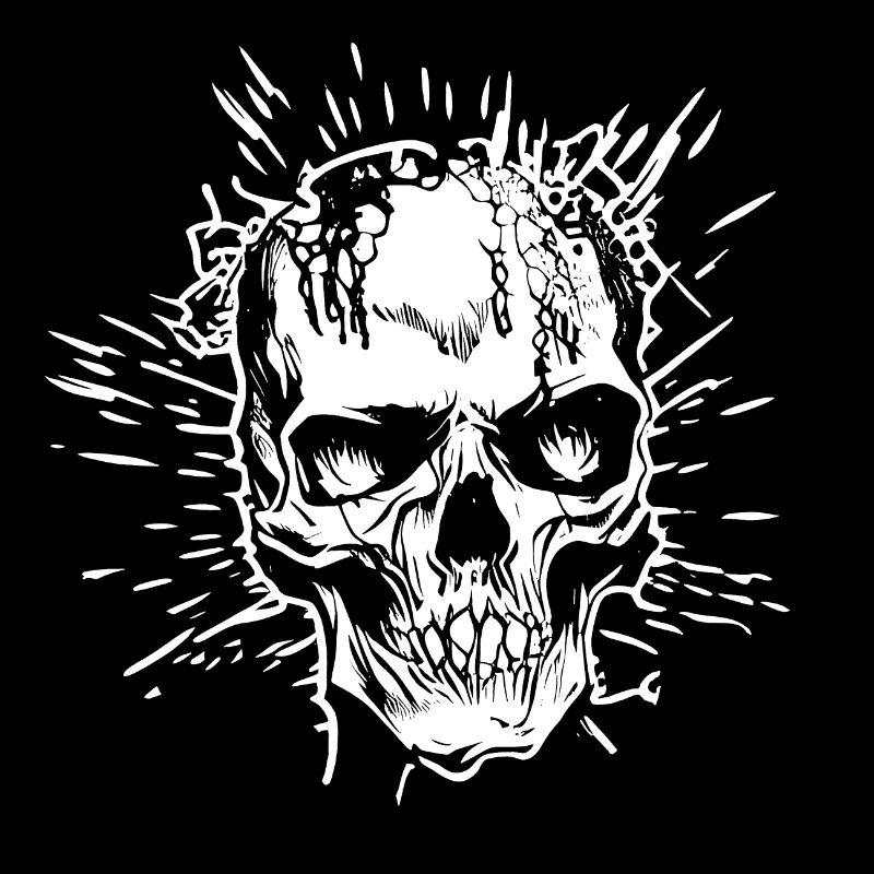 Cool Comic Style Skull