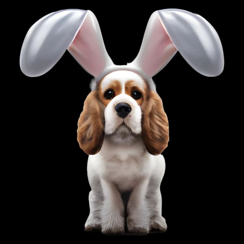 English Cocker Spaniel with Bunny Ears