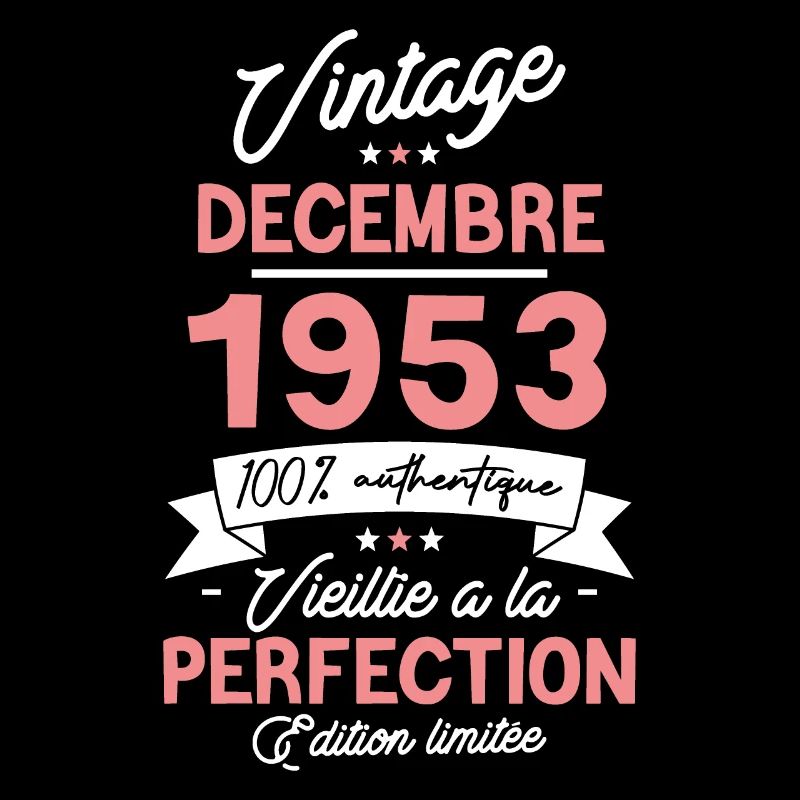 Vintage Décembre 1953 70 Ans