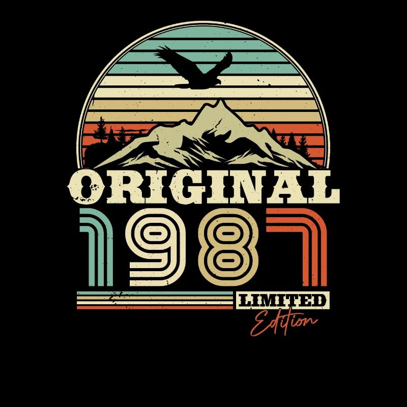 Original 1987 Vintage Birthday Retro