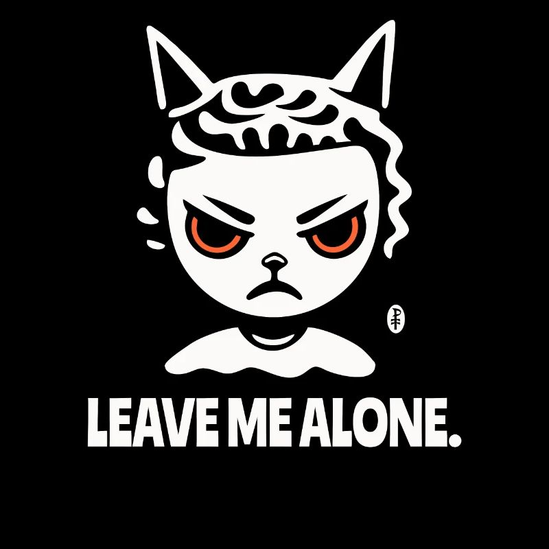 Laisse-moi tranquille, une fille de chat de dessin animé