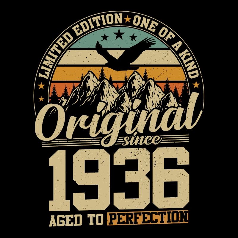 Vintage 88e anniversaire Style rétro 1936