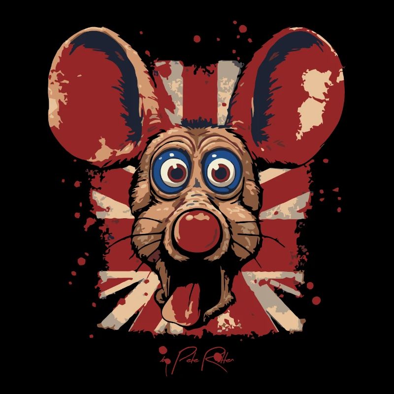Royaume-Uni drapeau britannique rat de bande dessinée