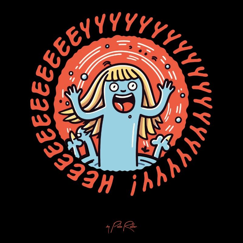 Hey! Überglückliches Mädchen