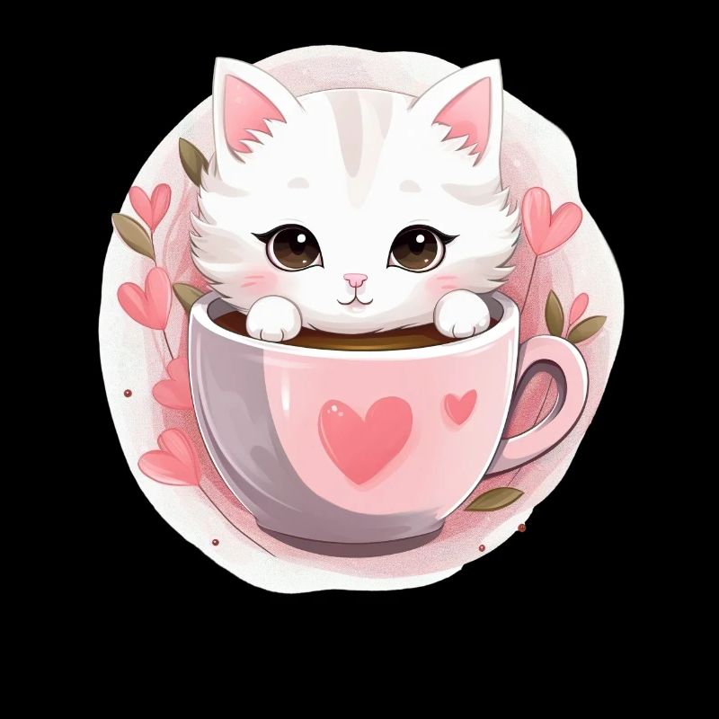 Aimer le café chat chaton dans une tasse Cat Love