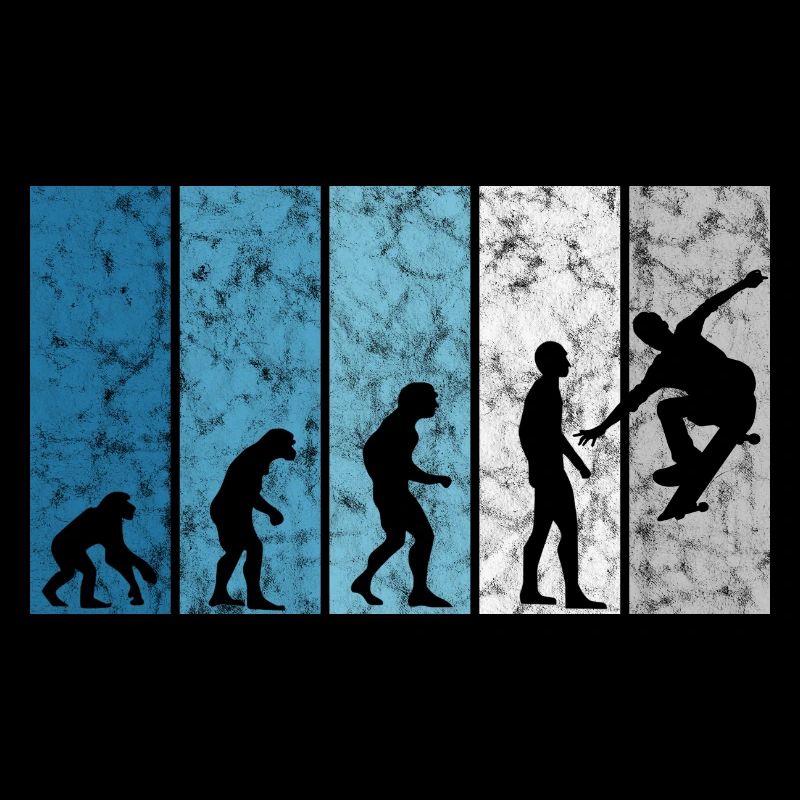 Skateboarder Skateboard Skater Skate Evolution
