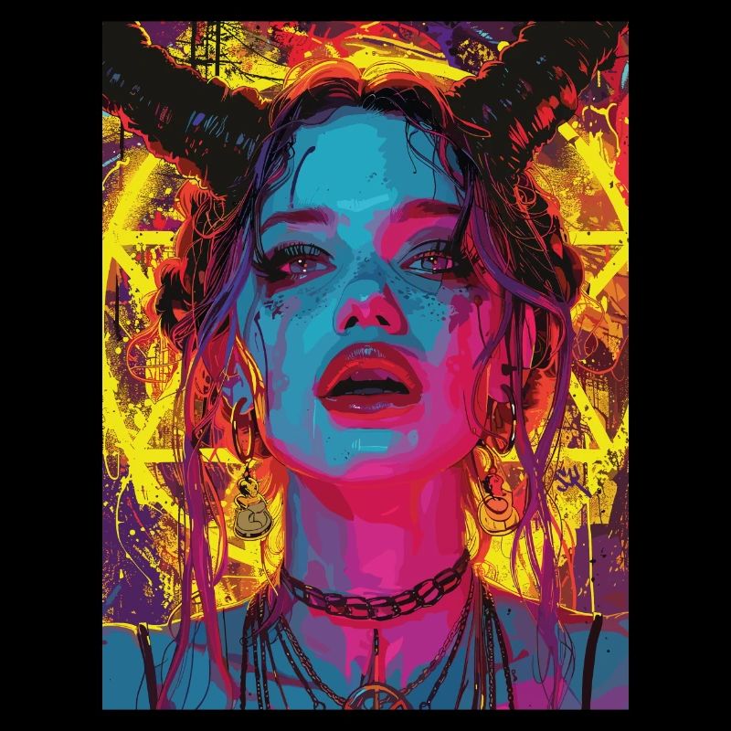 The Female Devil mit Pentagramm