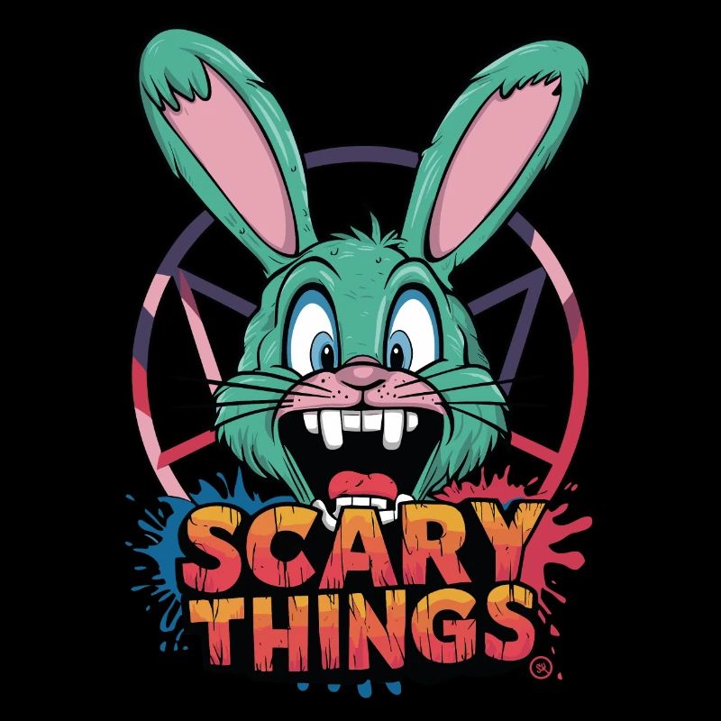 Bunny - Comicstyle, Pentagramm, Hase, Zombie