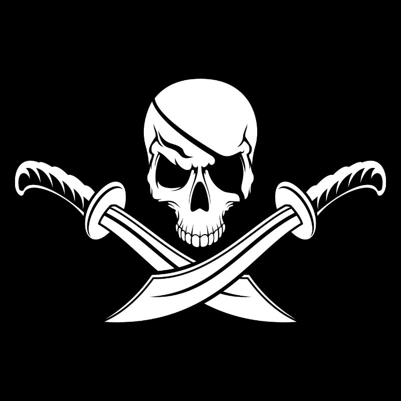 Crâne de sabre pirate pirate