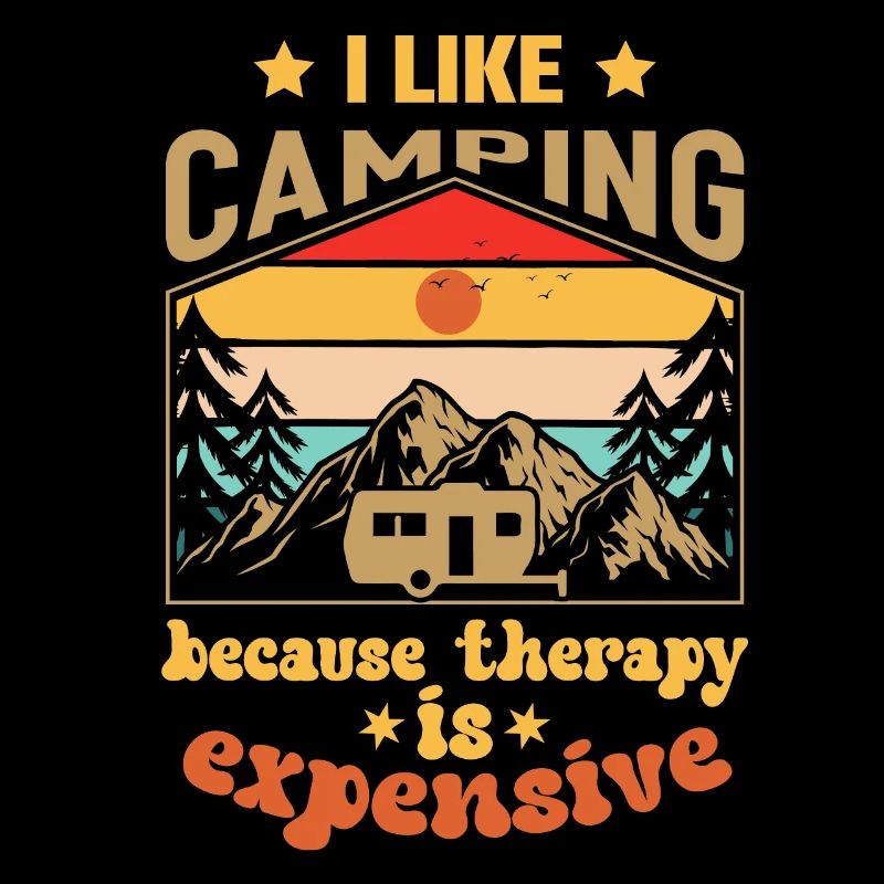 J’aime le camping drôle Camper Citations