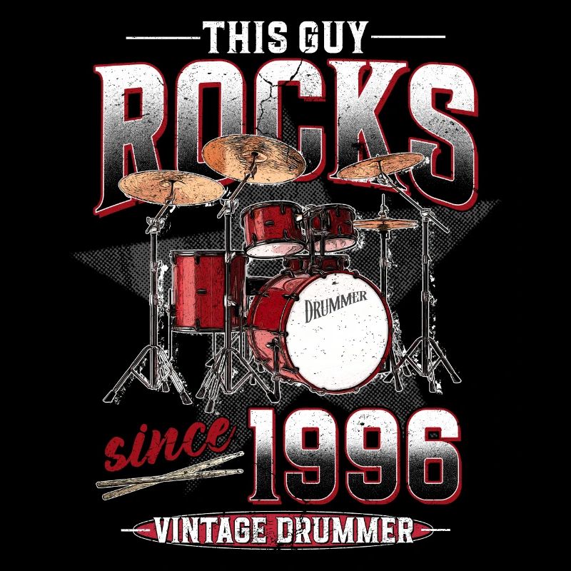 1996 Vintage Drum Drummer Birthday