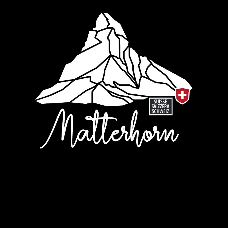 Matterhorn Zermatt Schweizer Berg Retro Low Poly