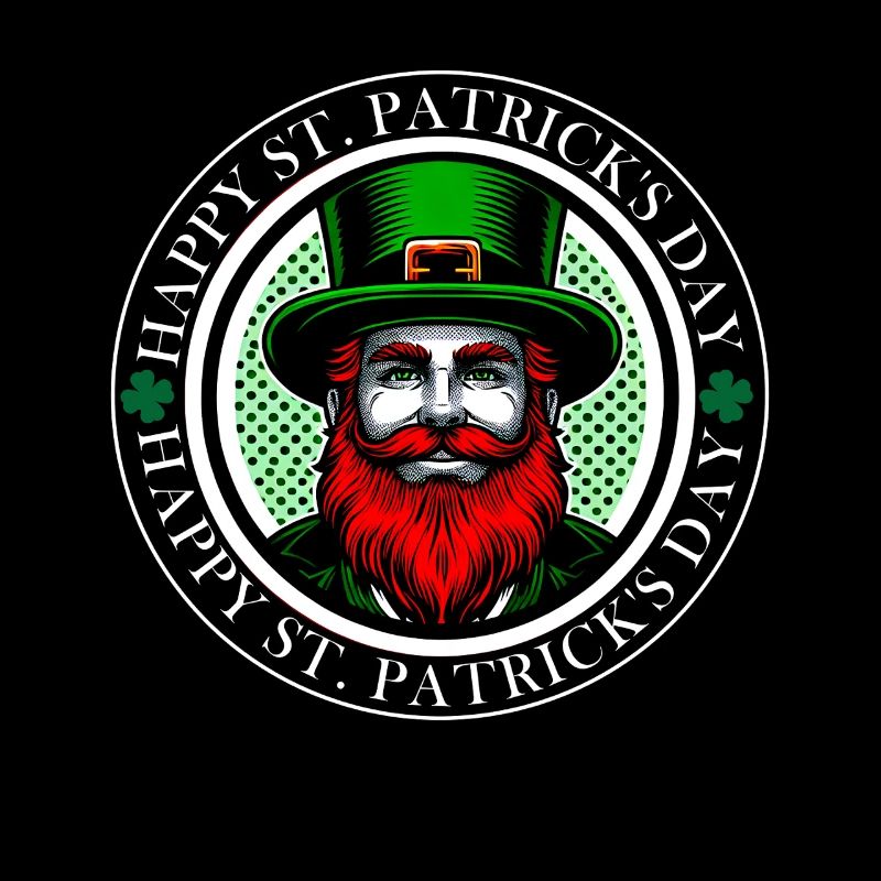 Happy St. Patrick's Day Design Leprechaun with Hat