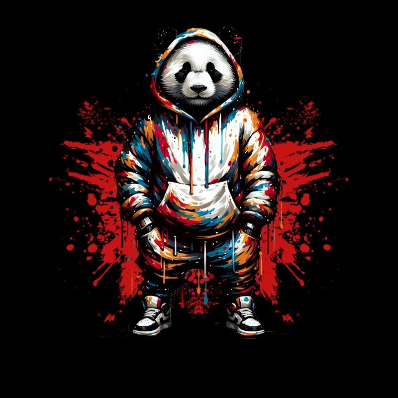 Panda Panda à capuche très cool