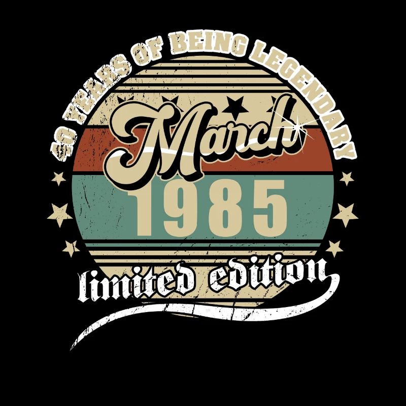 40e anniversaire Mars 1985 Naissance 40 ans