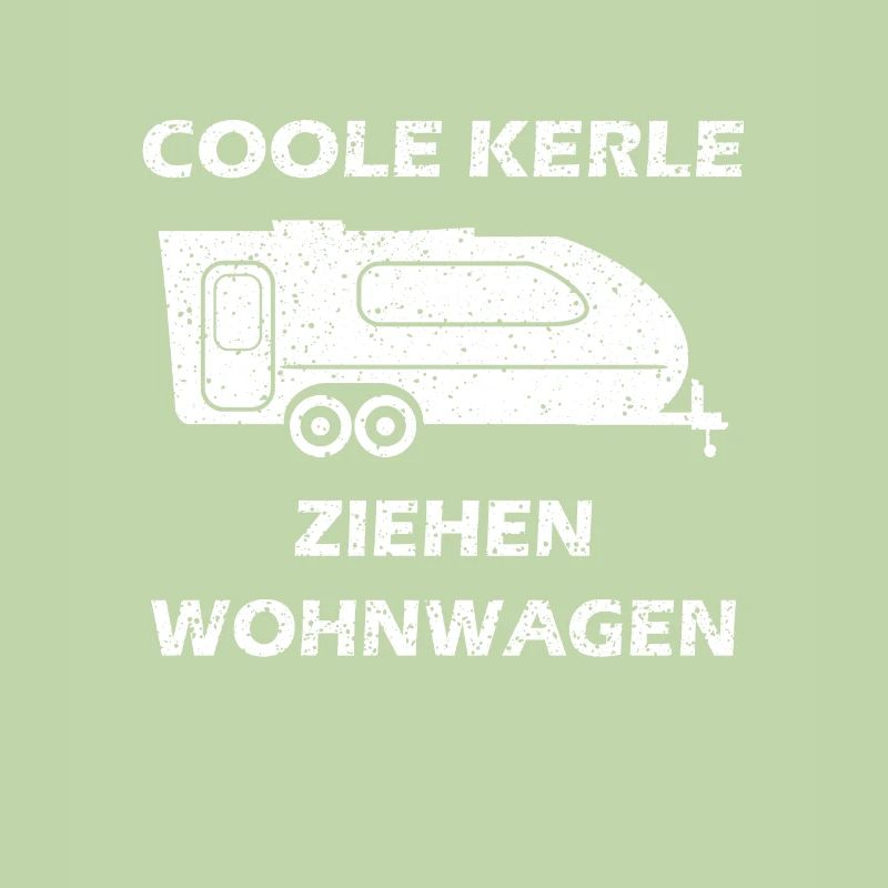 Camping Motif Saying Cool guys pull caravan