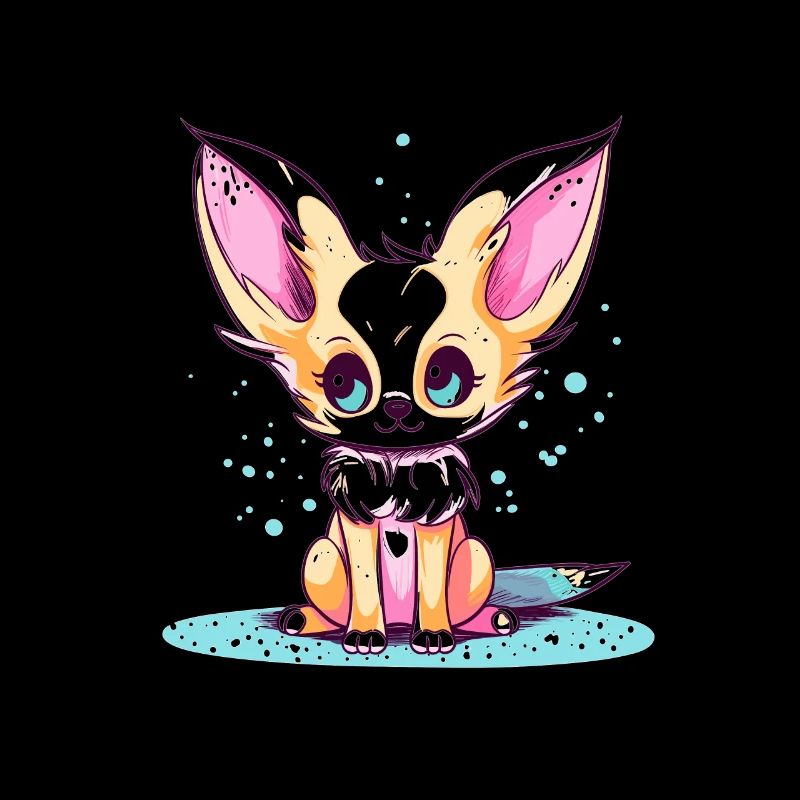 Süßer Anime -Stil Fox Kawaii