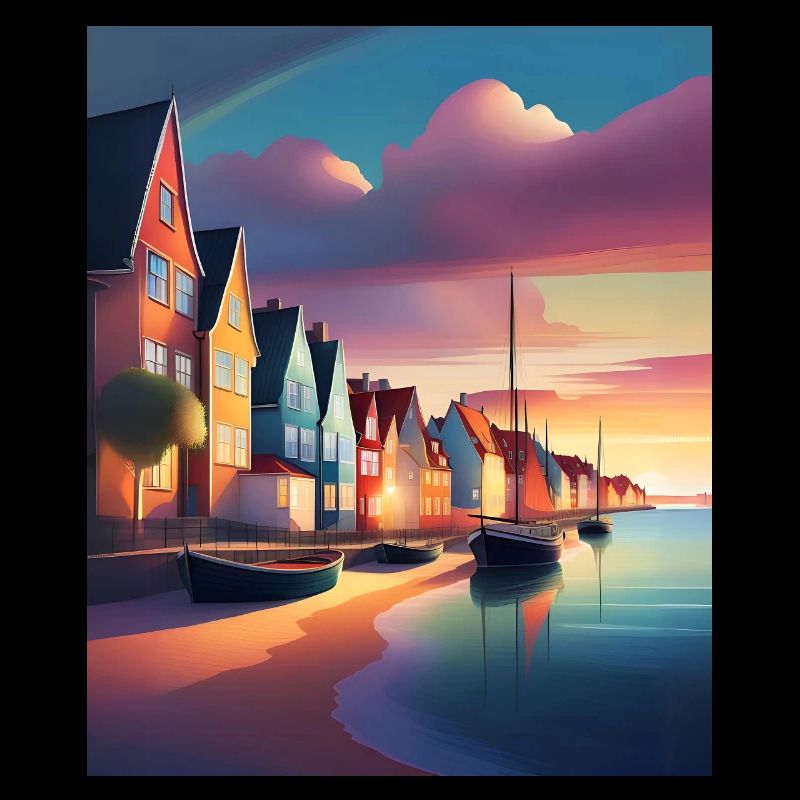Denmark town harbour