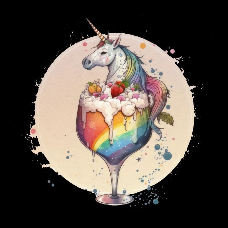 Licorne dans un verre à cocktail