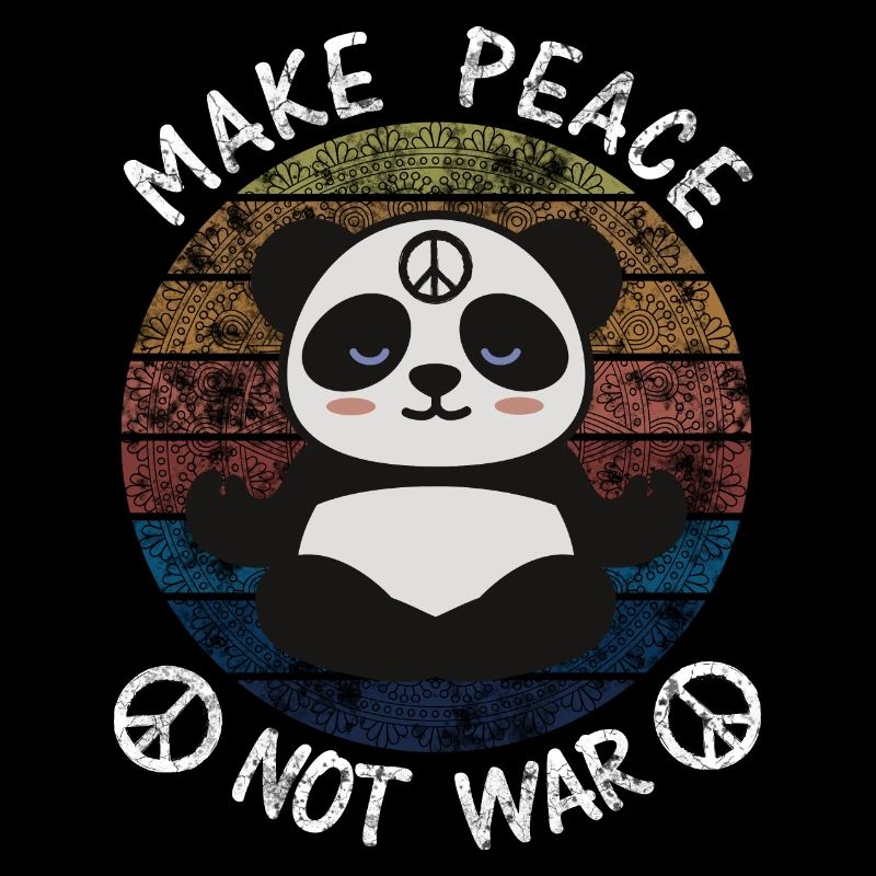 Hippie panda peace not war
