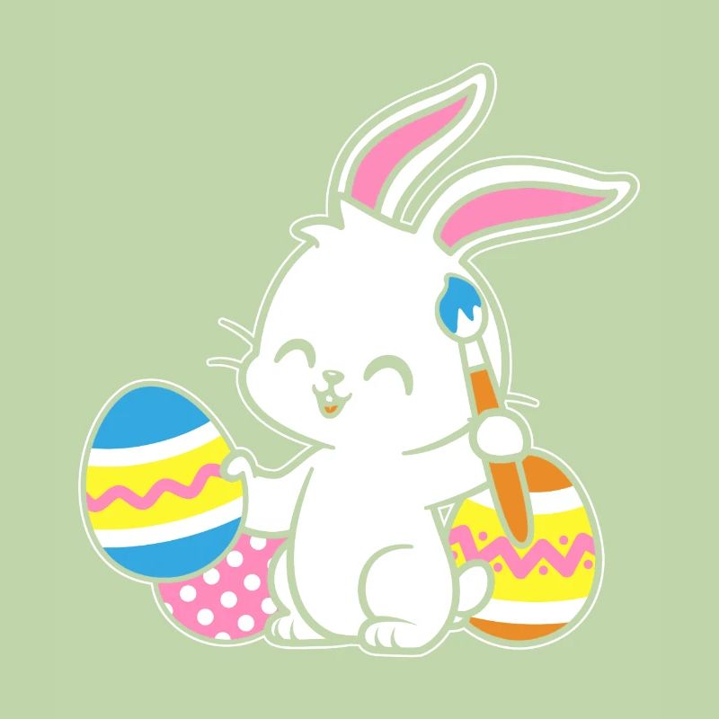 Easter Bunny Painted Easter Egg Painting Egg Hunt