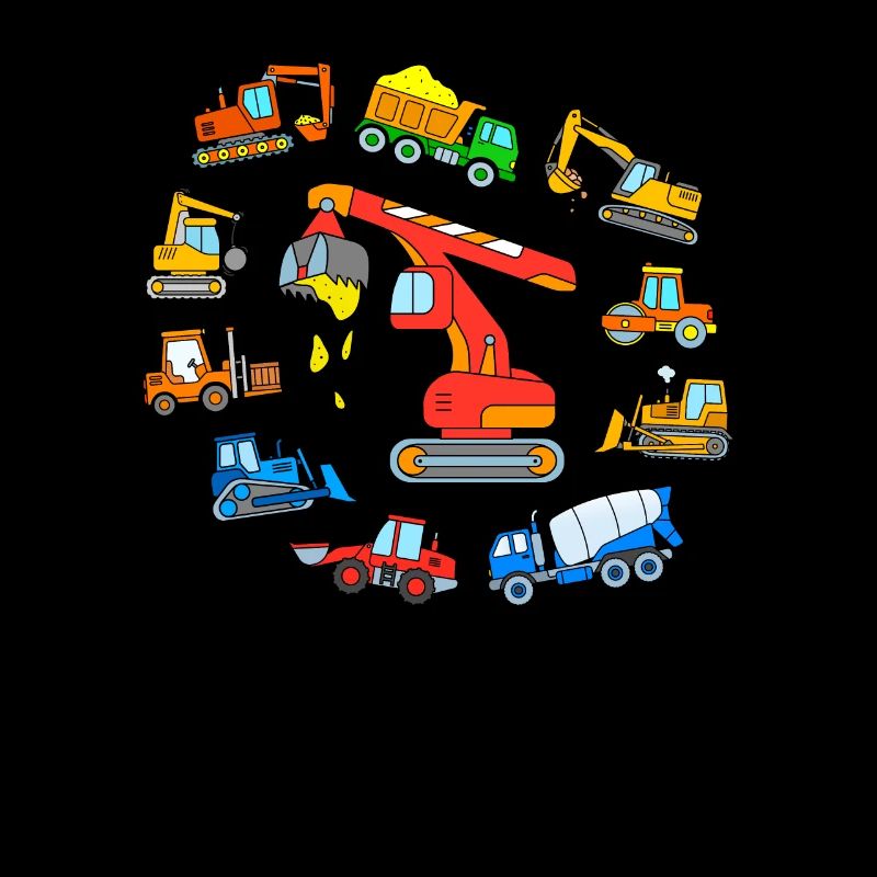 Vehicles construction site
