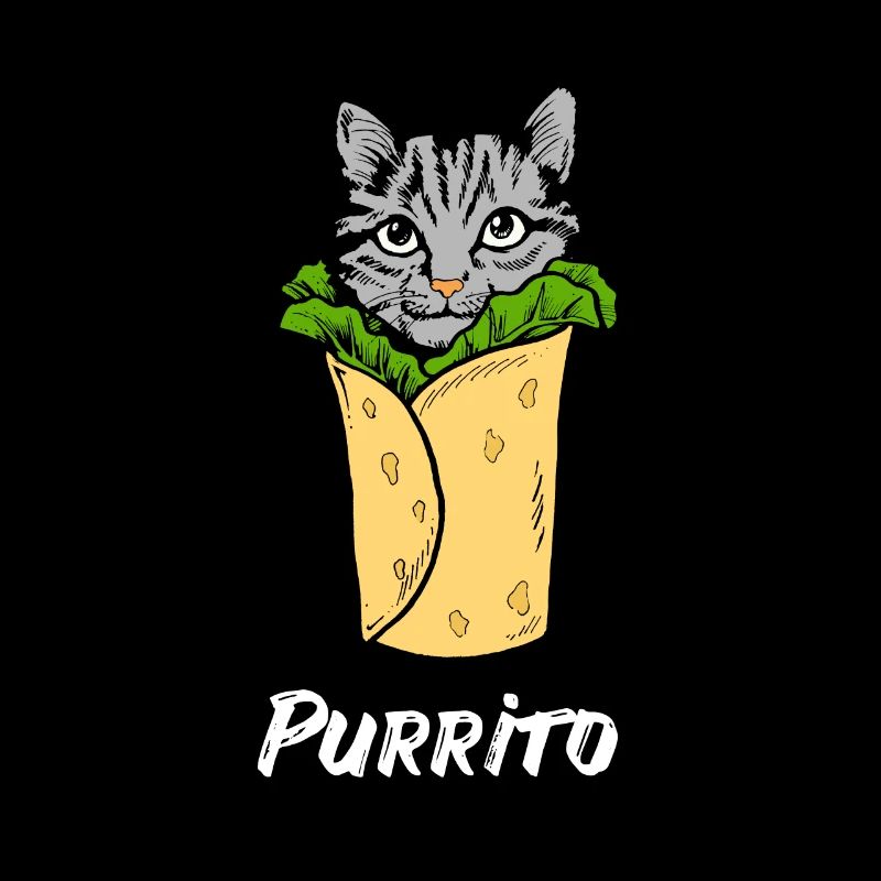Amant de chat d'amoureux de chat de chat de Burrito Meow
