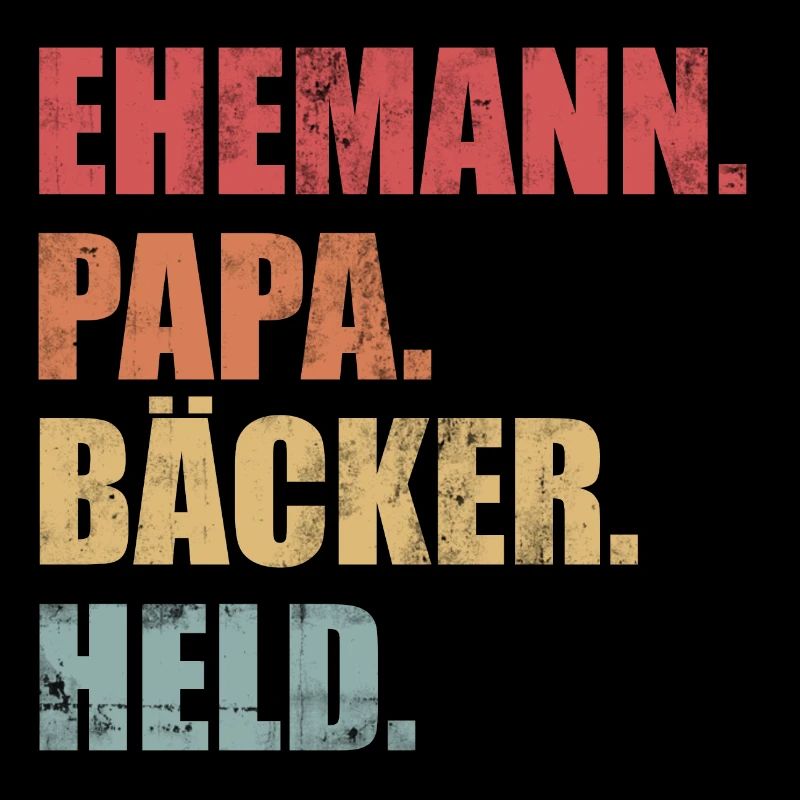 Ehemann Papa Bäcker Held Backen Vatertag Vintage