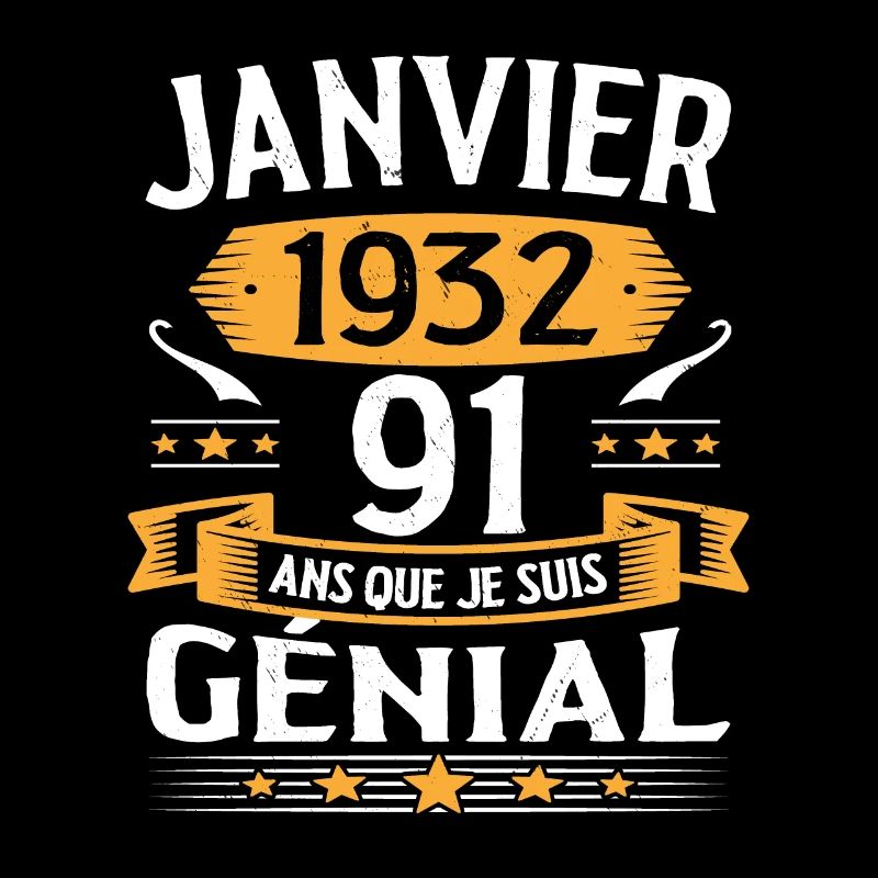 Janvier 1932 91 Ans Anniversaire Vintage Cadeau
