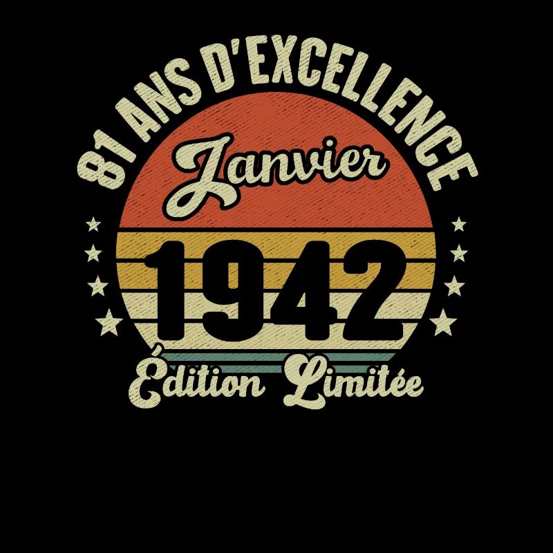 81 Ans Janvier 1942 Anniversaire Vintage Cadeau