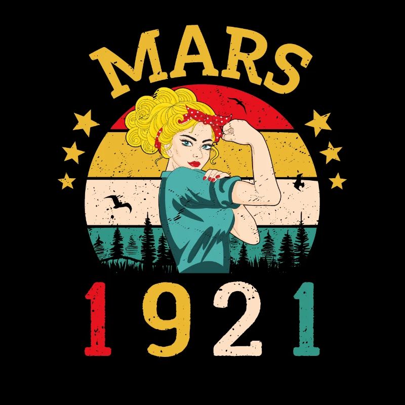 Mars 1921 Anniversaire Idée Cadeau Vintage 1921