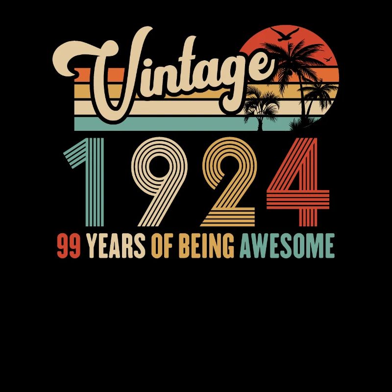 Vintage Year 1924 Anniversary 99 Years Gift Idea