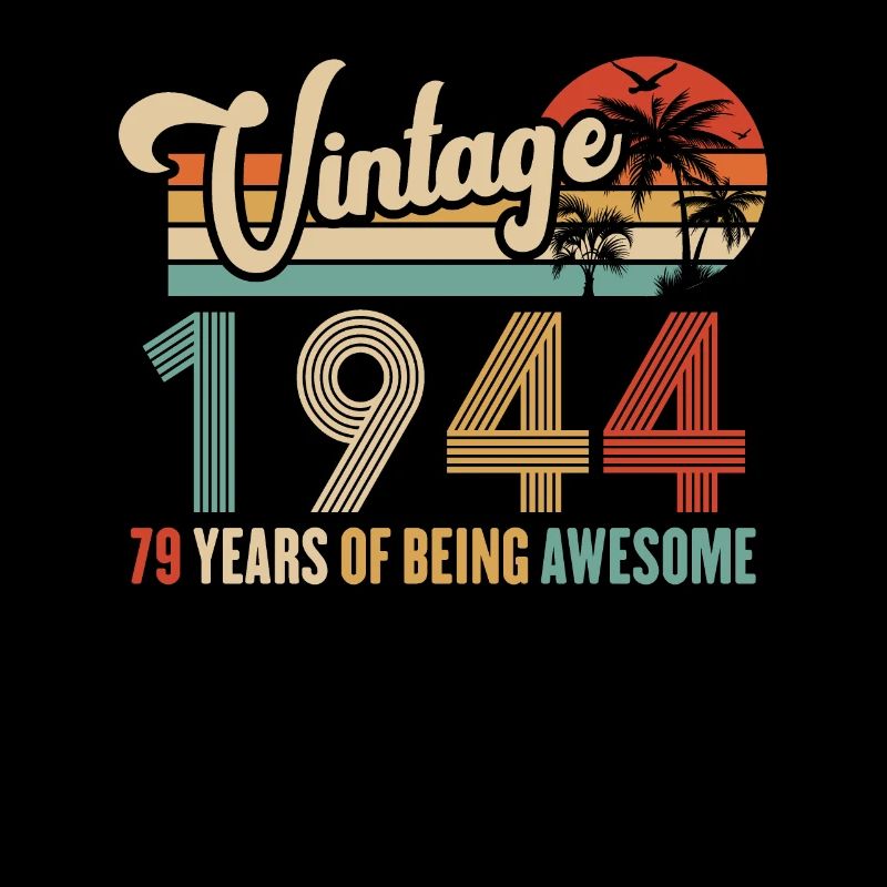 Vintage Année 1944 Anniversaire 79 Ans Idée Cadeau