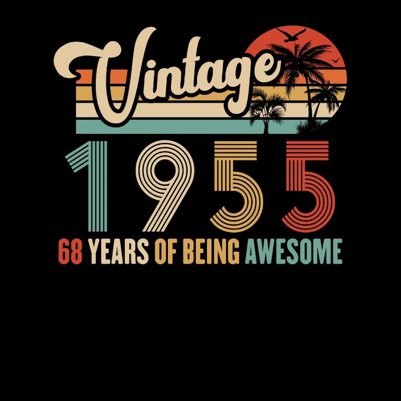 Vintage Année 1955 Anniversaire 68 Ans Idée Cadeau