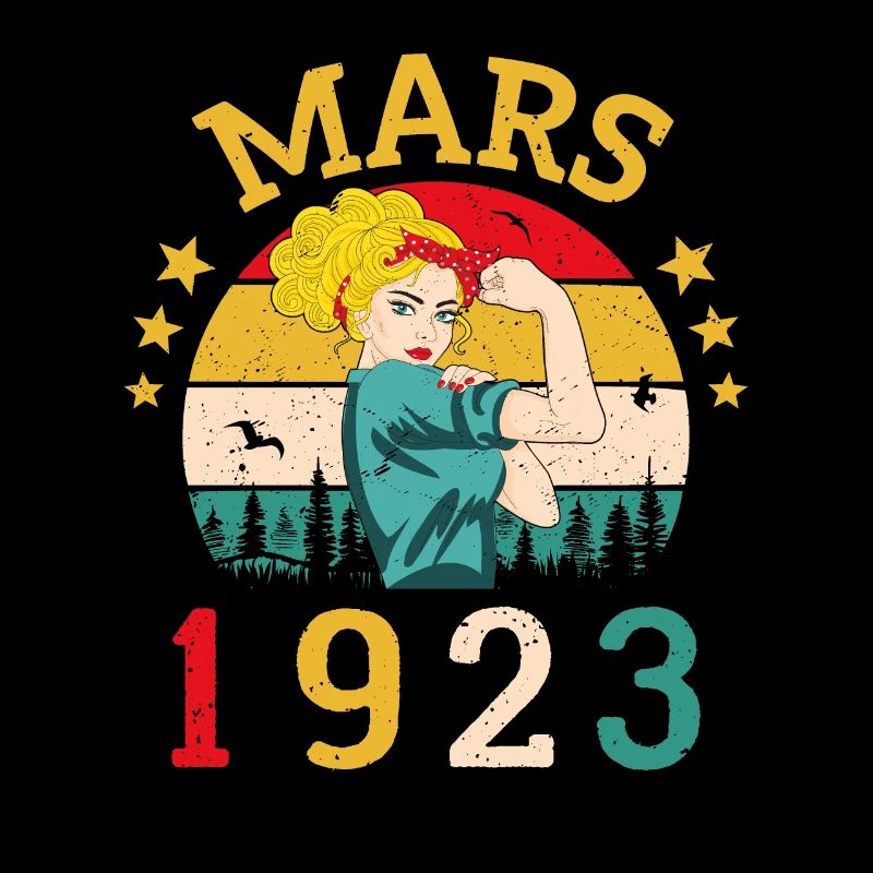 Mars 1923 Anniversaire Idée Cadeau Vintage 1923