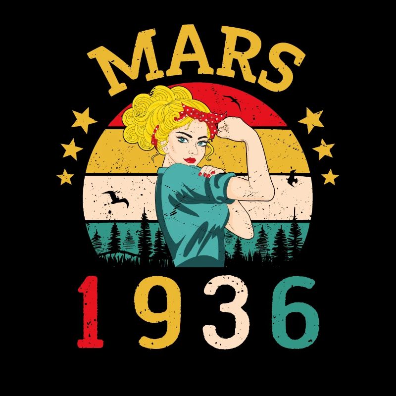Mars 1936 Anniversaire Idée Cadeau Vintage 1936