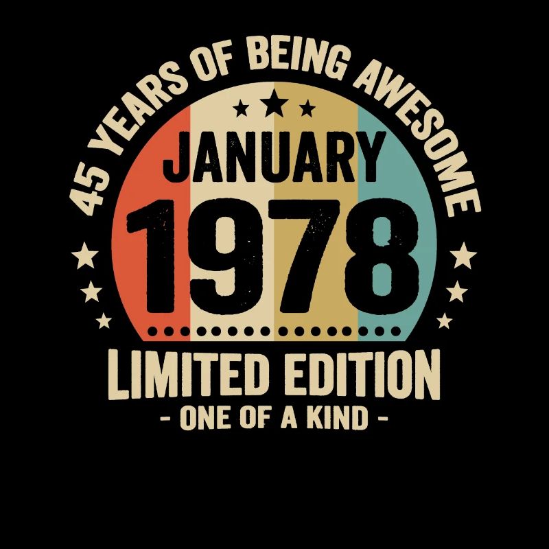 45 years January 1978 Anniversary Vintage gift