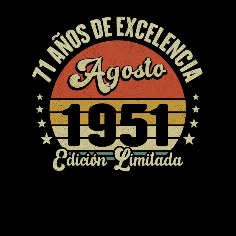 71 Ans Anniversaire Vintage Né(e) en Août 1951